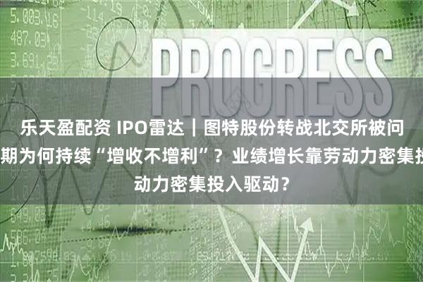 乐天盈配资 IPO雷达｜图特股份转战北交所被问询：报告期为何持续“增收不增利”？业绩增长靠劳动力密集投入驱动？
